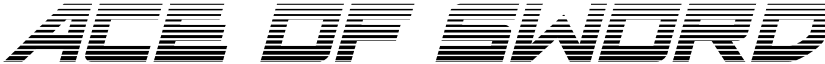 Ace of Swords Gradient Italic font