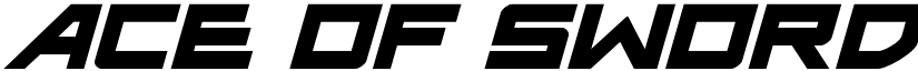 Ace of Swords Italic font