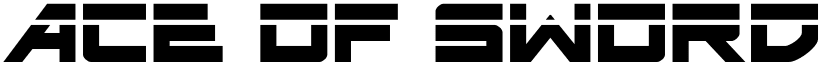 Ace of Swords Laser font