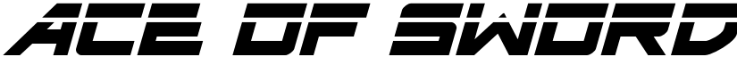Ace of Swords Laser Italic font