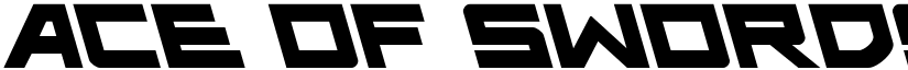 Ace of Swords Leftalic font