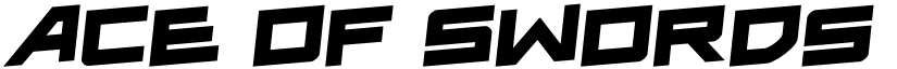 Ace of Swords Rotalic font