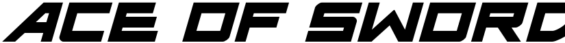 Ace of Swords Spaced Italic font