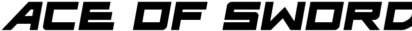 Ace of Swords Spaced Semi-Ital font