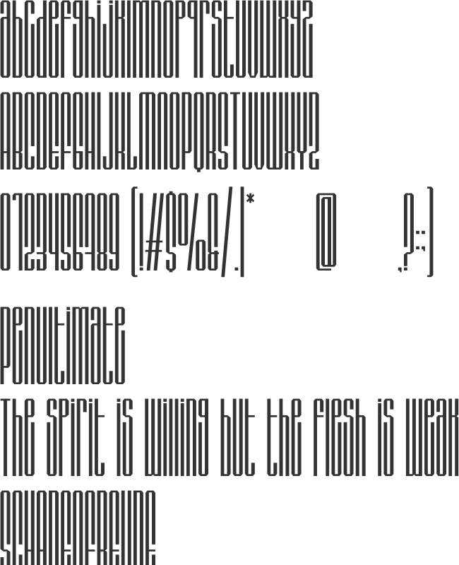 Compacture font preview