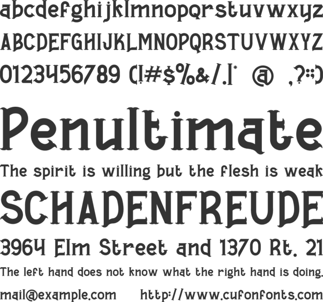 Clear Gulch font preview