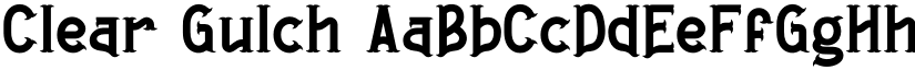Clear Gulch font download