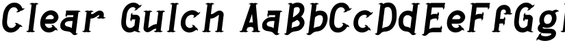 Clear Gulch font