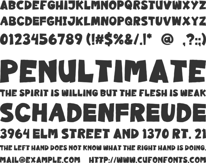 Chunk Party font preview