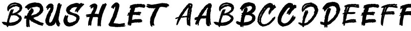 Brushlet font
