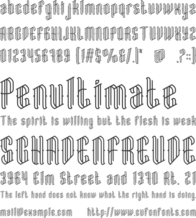 Dark King font preview