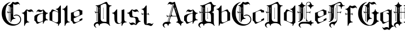 Cradle Dust font