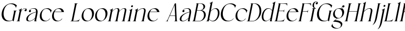 Grace Loomine font