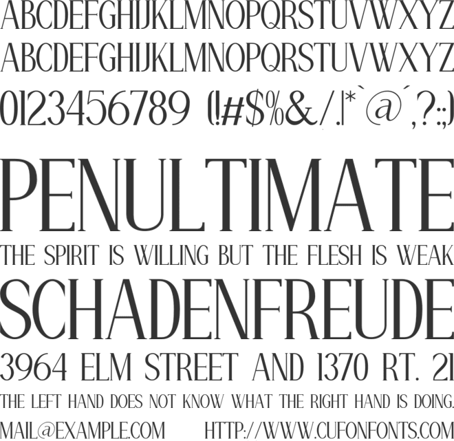 Romance Eleganto font preview