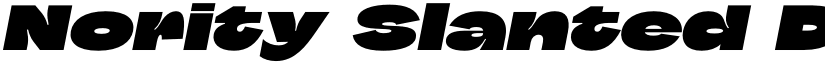 Nority Slanted Demo font