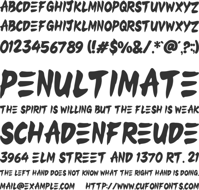Chicken Punk font preview