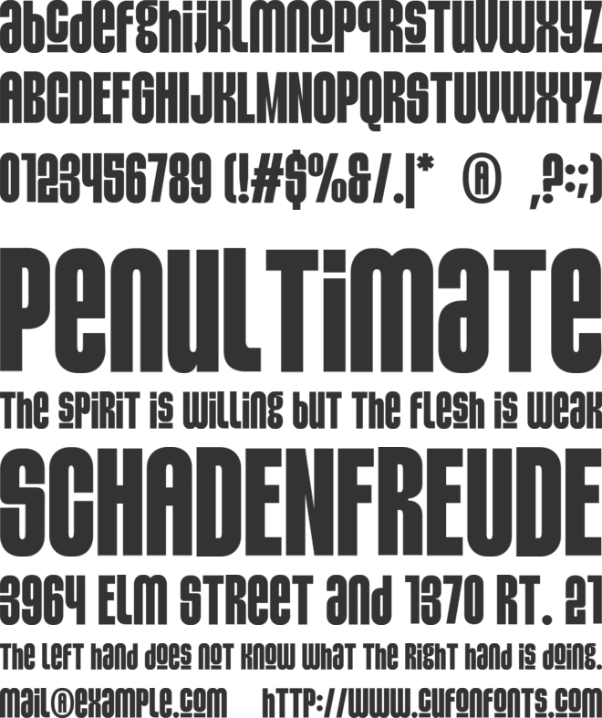 Nechlas font preview