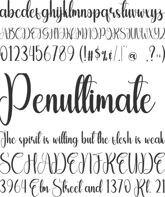 Glittering font preview