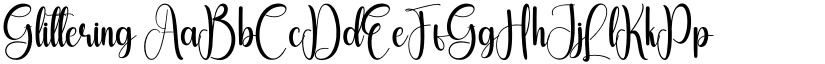 Glittering font