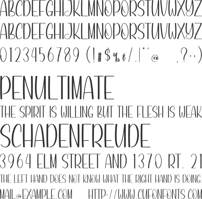 Valentine February font preview