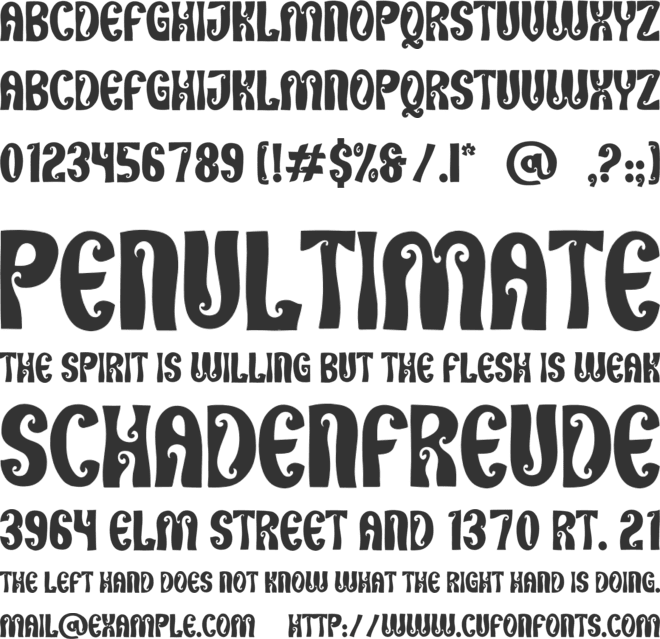 Dripadelic font preview