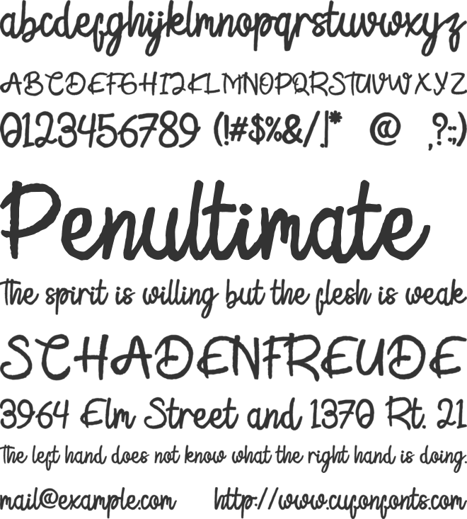 Dreamy Stroke font preview