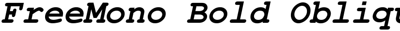 FreeMono Bold Oblique font