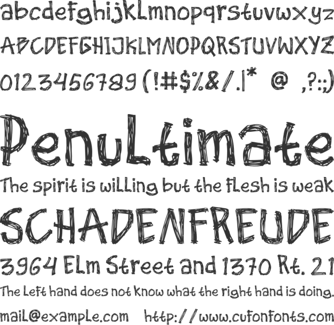 Doodle Lines font preview
