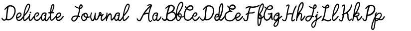 Delicate Journal font