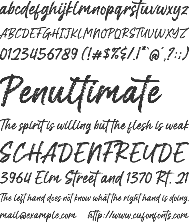 Brush Haven font preview