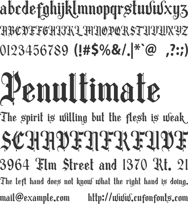 Blackhole font preview