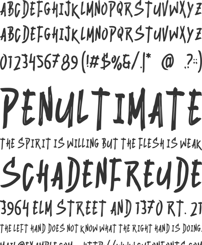 Flowbrush font preview