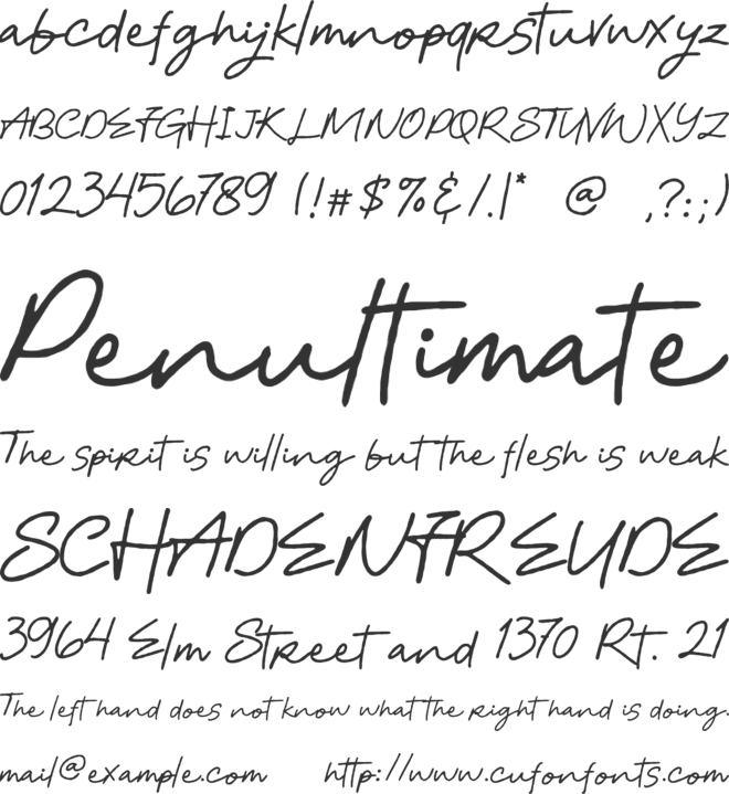 Flourique font preview