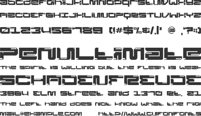 Dynatron font preview