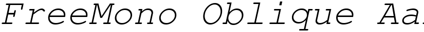 FreeMono Oblique font
