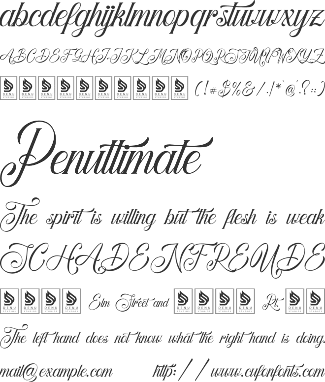 Marelyna Charleya font preview