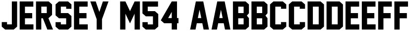 Jersey M54 font