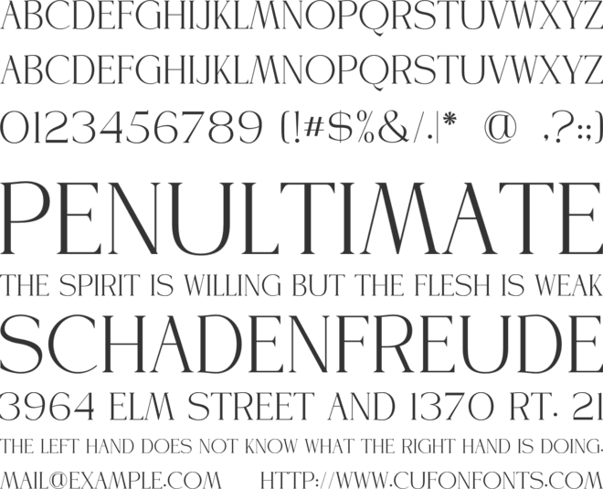 Advera font preview