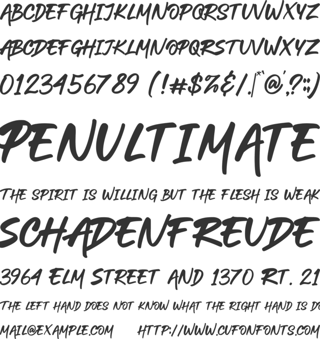 Supernova font preview