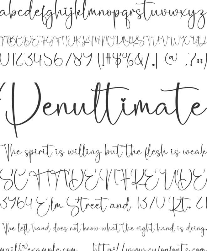 Butter Garlic font preview