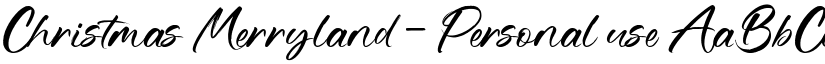 Christmas Merryland - Personal use font
