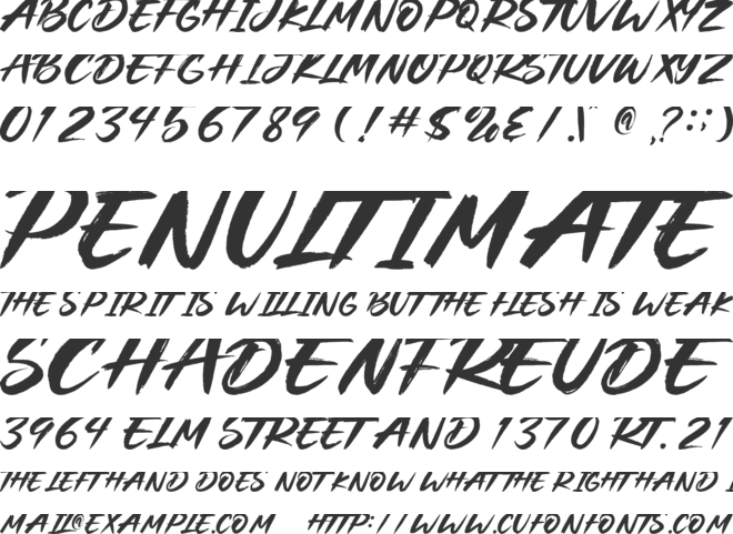 Mightora - Personal use font preview