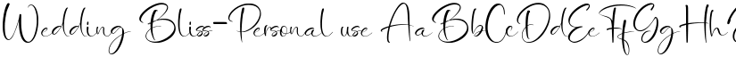 Wedding Bliss-Personal use font