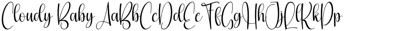 Cloudy Baby font