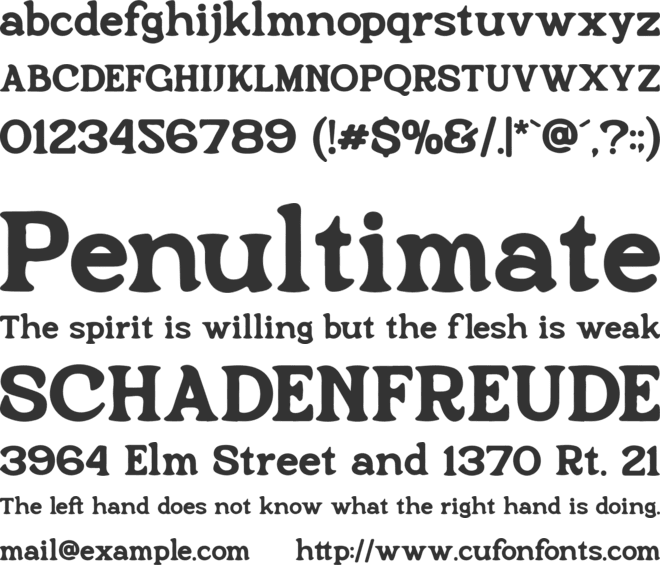 Lazy Worker font preview