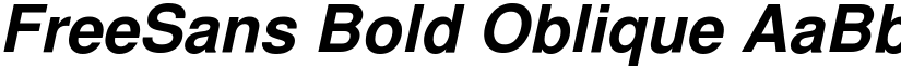 FreeSans Bold Oblique font