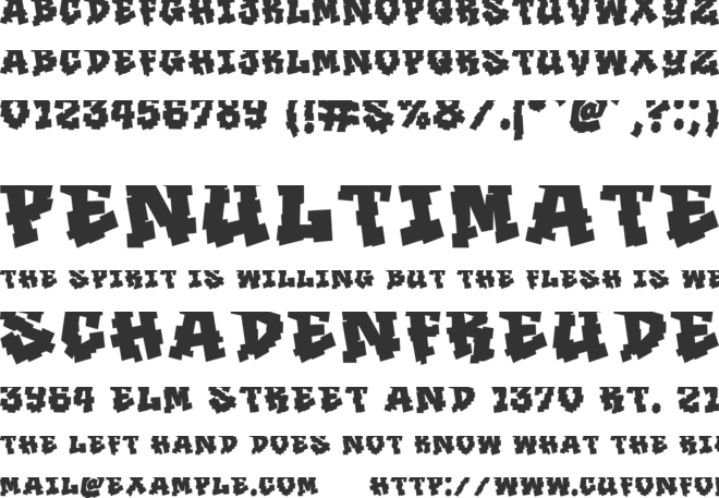 Noise Block font preview