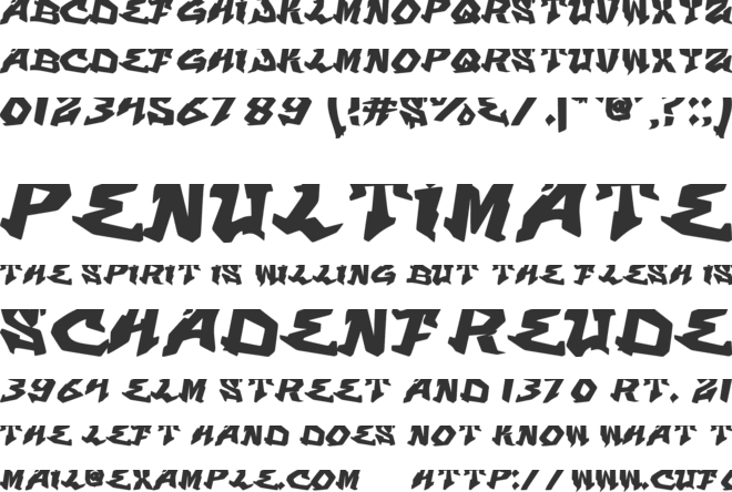 Aero Vault font preview