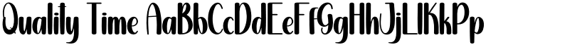 Quality Time font download