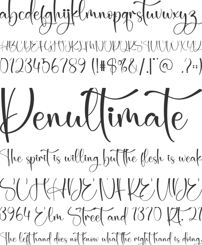 Blooming font preview